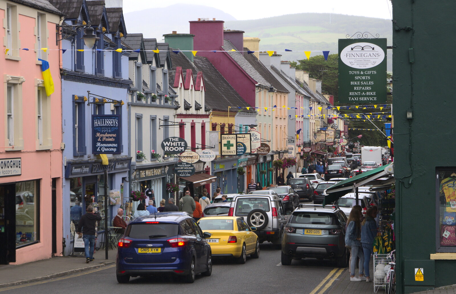 Kenmare high street from A Seafari Boat Trip, Kenmare, Kerry, Ireland - 3rd August 2017