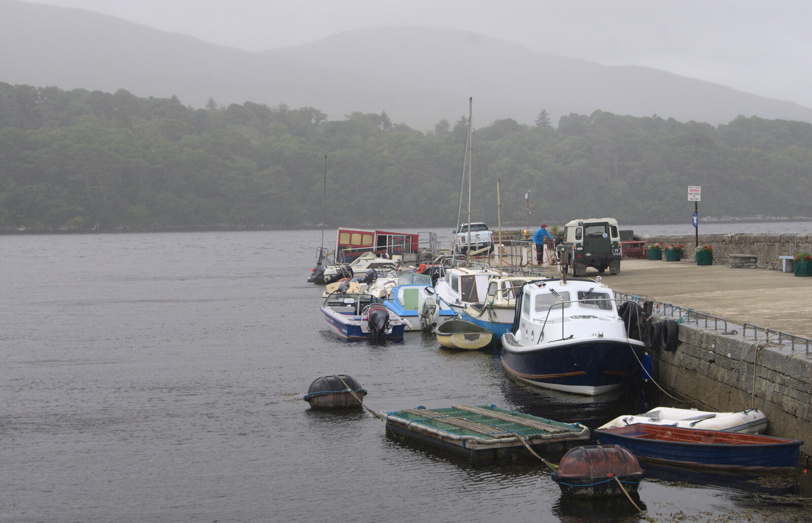 Kenmare harbour in the mist from A Seafari Boat Trip, Kenmare, Kerry, Ireland - 3rd August 2017