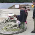 Fred and the others explore an old rope, A Seafari Boat Trip, Kenmare, Kerry, Ireland - 3rd August 2017