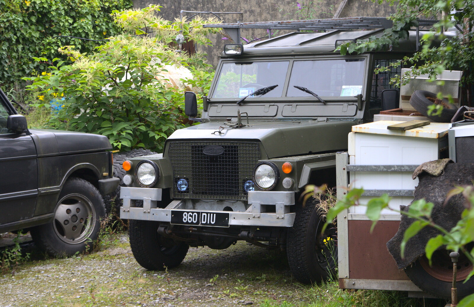 Another Land Rover, in olive drab from A Seafari Boat Trip, Kenmare, Kerry, Ireland - 3rd August 2017