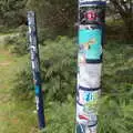 Stickers on a pole, The Annascaul 10k Run, Abha na Scáil, Kerry, Ireland - 5th August 2017