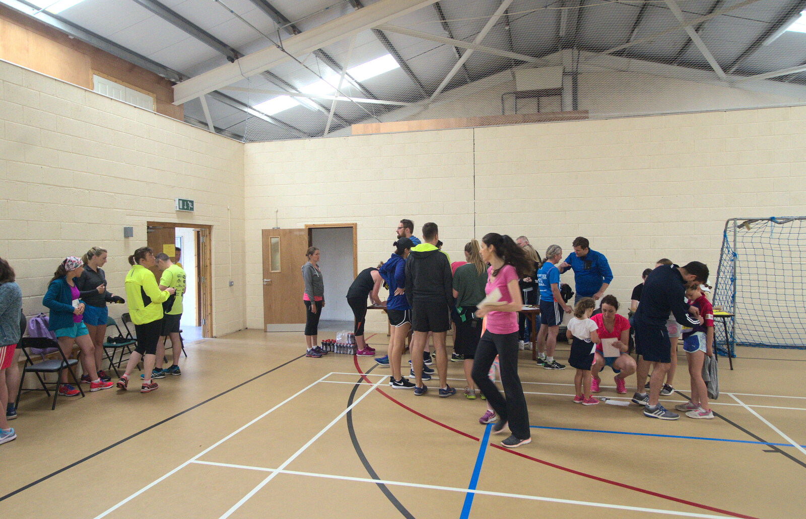 Runners in the sports hall from The Annascaul 10k Run, Abha na Scáil, Kerry, Ireland - 5th August 2017