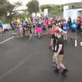 Runners gather at the starting line, The Annascaul 10k Run, Abha na Scáil, Kerry, Ireland - 5th August 2017