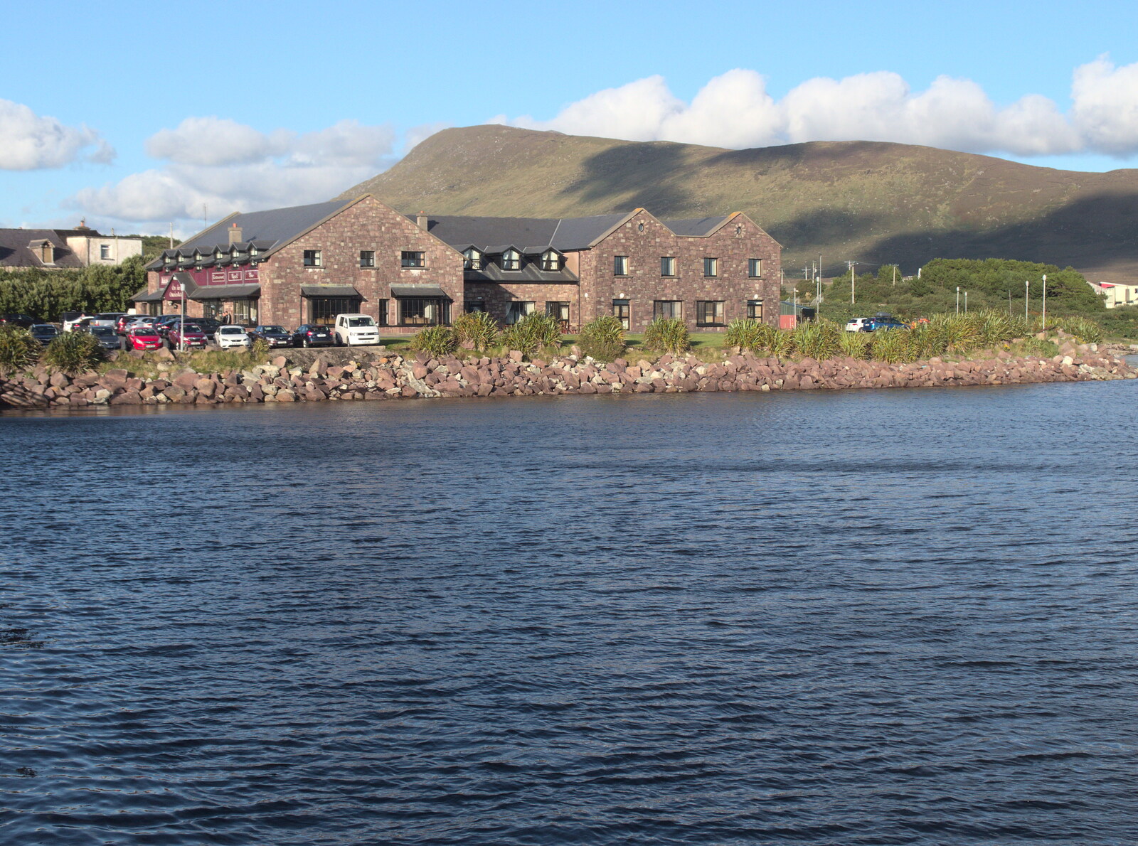 Our hotel, as seen from the island from Surfing Achill Island, Oileán Acla, Maigh Eo, Ireland - 8th August 2017