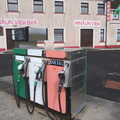 Some abandoned petrol pumps, in Irish tricolour, Surfing Achill Island, Oileán Acla, Maigh Eo, Ireland - 8th August 2017