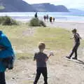 By the Keel Strand sign, Surfing Achill Island, Oileán Acla, Maigh Eo, Ireland - 8th August 2017