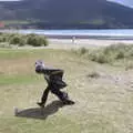 Harry runs around as Fred gets changed, Surfing Achill Island, Oileán Acla, Maigh Eo, Ireland - 8th August 2017