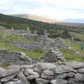 Isobel in the deserted village, Surfing Achill Island, Oileán Acla, Maigh Eo, Ireland - 8th August 2017