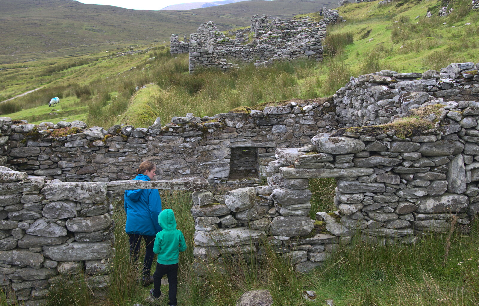 Exploring more ruins from Surfing Achill Island, Oileán Acla, Maigh Eo, Ireland - 8th August 2017