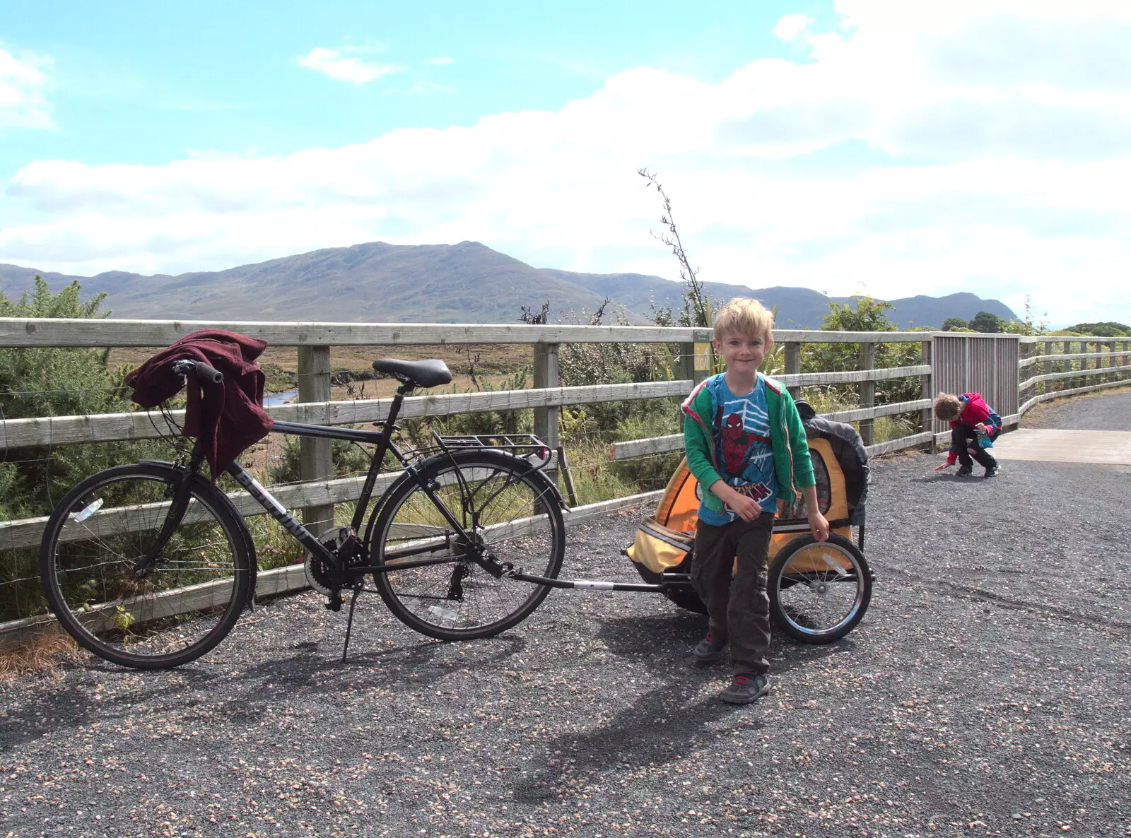 Harry near his 'transport pod', from A Bike Ride to Mulranny, County Mayo, Ireland - 9th August 2017