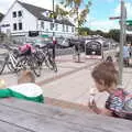 The boys eat ice cream in Mulranny, A Bike Ride to Mulranny, County Mayo, Ireland - 9th August 2017