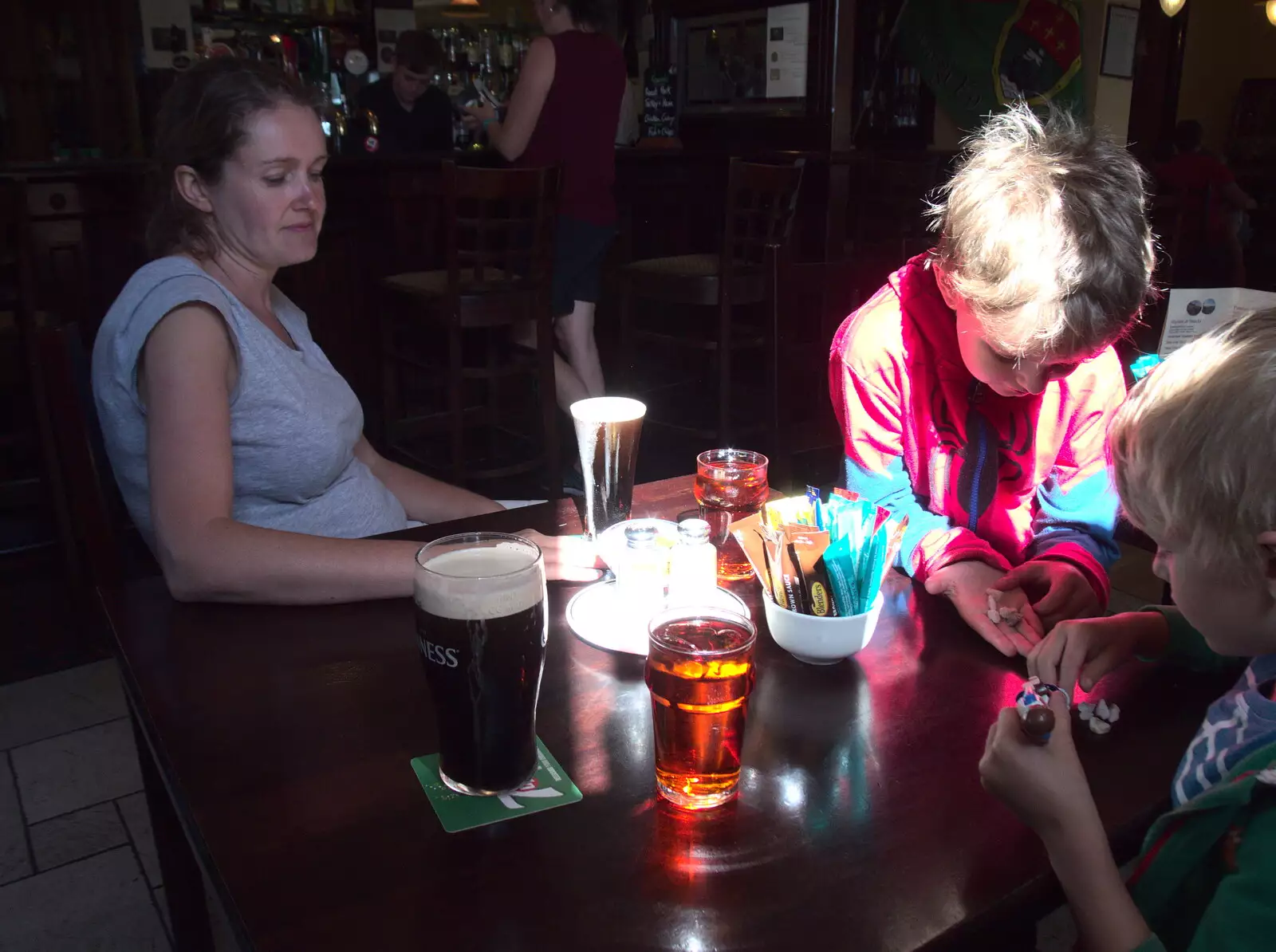 We have a well-earned drink at the Achill Hotel, from A Bike Ride to Mulranny, County Mayo, Ireland - 9th August 2017