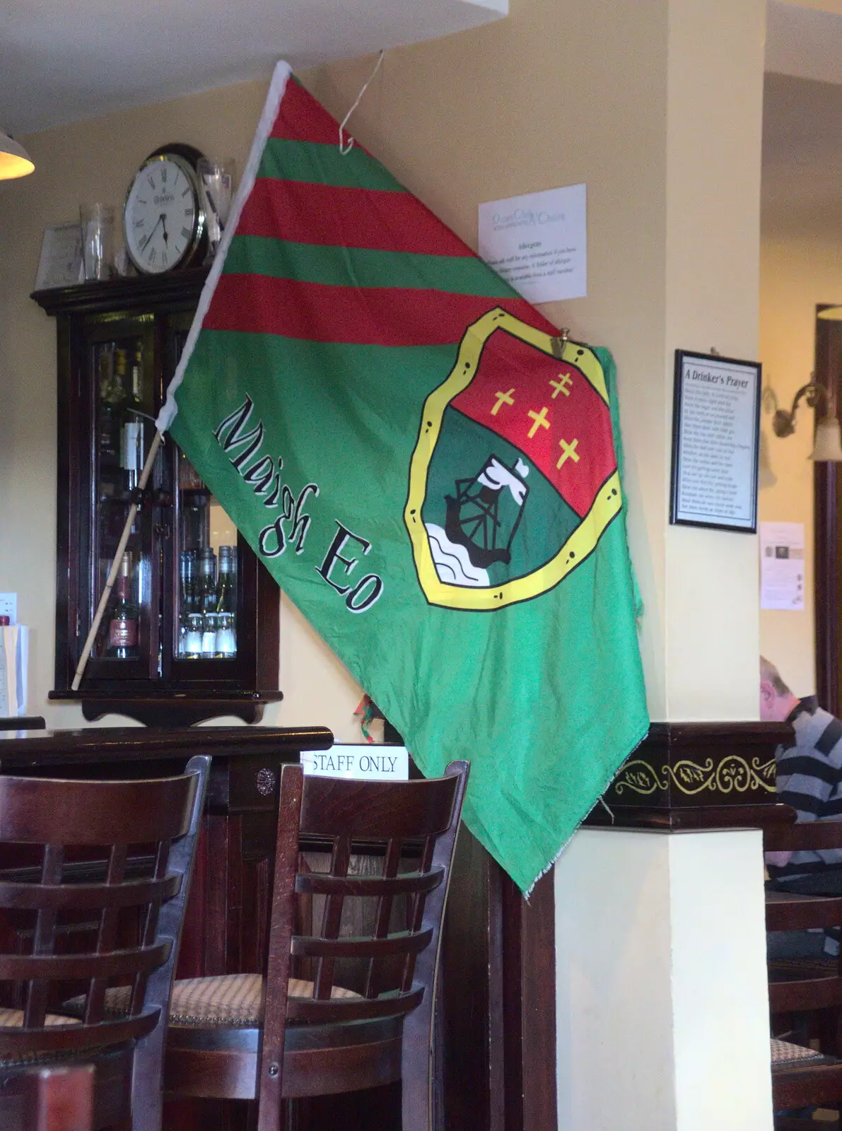 A Maigh Eo GAA flag, from A Bike Ride to Mulranny, County Mayo, Ireland - 9th August 2017