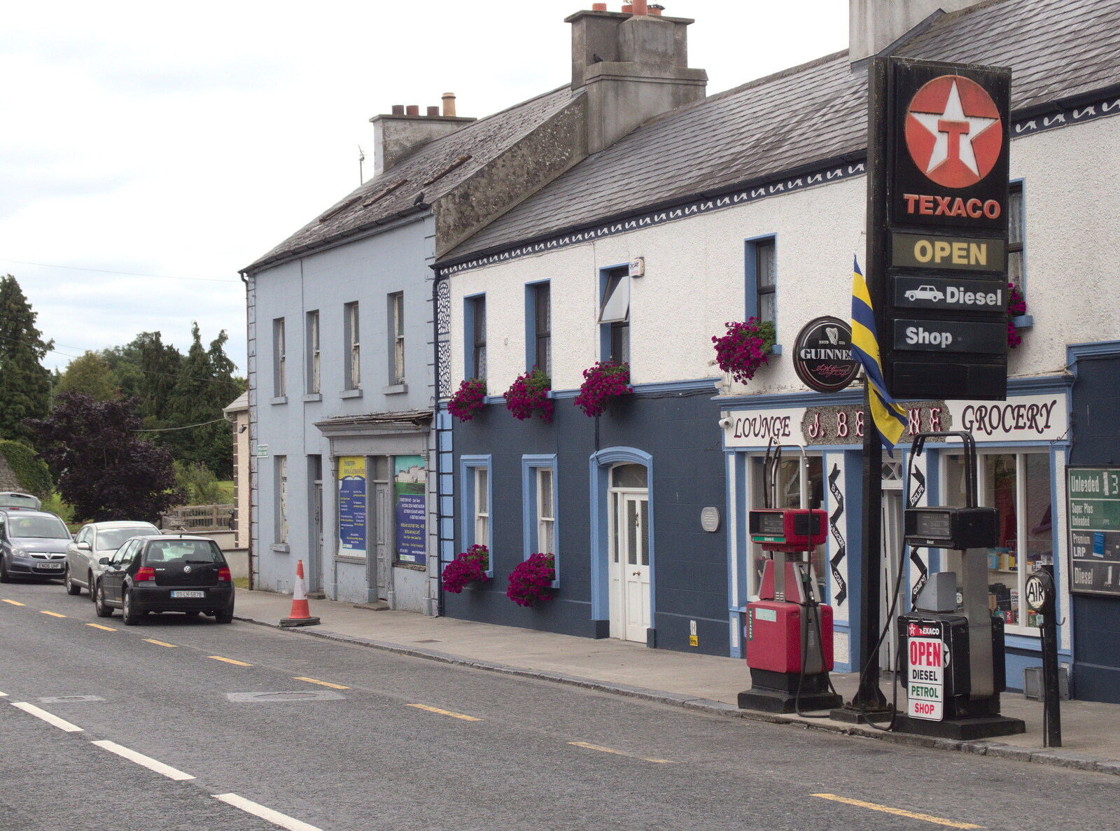 Petrol station on the High Street from From Achill to Strokestown, Mayo and Roscommon, Ireland - 10th August 2017