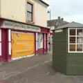 A shed on the pavement, Church Street, From Achill to Strokestown, Mayo and Roscommon, Ireland - 10th August 2017