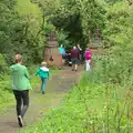 Harry runs off into a woodland walk, From Achill to Strokestown, Mayo and Roscommon, Ireland - 10th August 2017