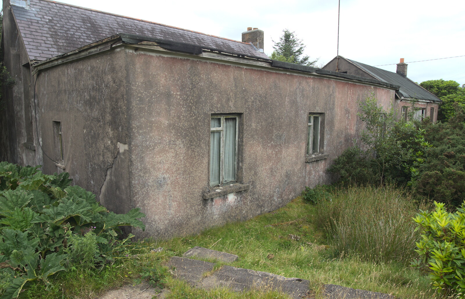 The back of the derelict school from From Achill to Strokestown, Mayo and Roscommon, Ireland - 10th August 2017