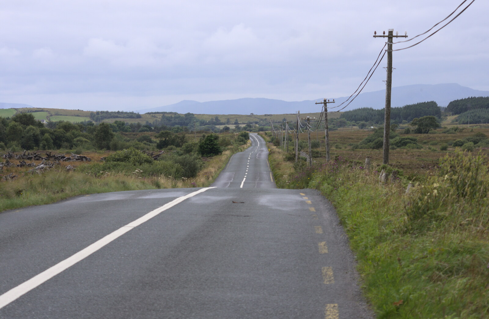 A ribbon road from From Achill to Strokestown, Mayo and Roscommon, Ireland - 10th August 2017