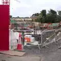 The Frascati car park is now a hole in the ground, Fire and Water: The Burning of the Blackrock Centre, County Dublin, Ireland - 12th August 2017