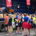 Isobel's Rock'n'Roll Half Marathon, Dublin, Ireland - 13th August 2017, Runners queue up to reclaim their belongings