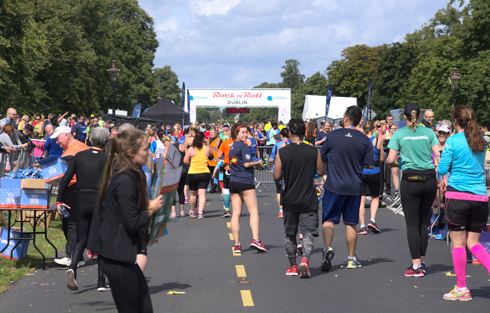 The finishing line from Isobel's Rock'n'Roll Half Marathon, Dublin, Ireland - 13th August 2017