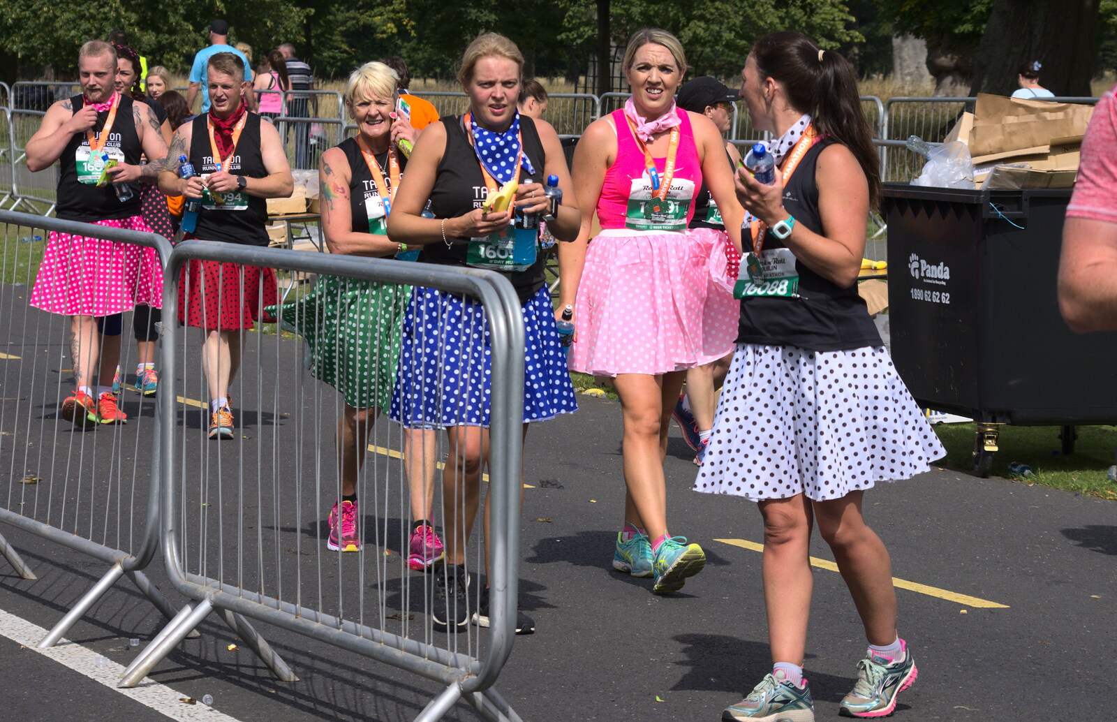 Runners in spotty skirts from Isobel's Rock'n'Roll Half Marathon, Dublin, Ireland - 13th August 2017