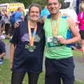 Isobel and James show off their medals, Isobel's Rock'n'Roll Half Marathon, Dublin, Ireland - 13th August 2017