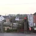 An old billboard is removed at Diss Station, The BSCC at Yaxley and the Hoxne Beer Festival, Suffolk - 31st August 2017