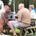 A boxer dog has a beer, The BSCC at Yaxley and the Hoxne Beer Festival, Suffolk - 31st August 2017