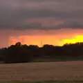 Sunset, rain and wind turbines on the Denham road, The BSCC at Yaxley and the Hoxne Beer Festival, Suffolk - 31st August 2017