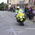 Another motorbike rozzer roars through Eye, The Tour of Britain Does Eye, Suffolk - 8th September 2017