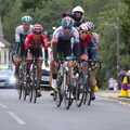 The Tour of Britain Does Eye, Suffolk - 8th September 2017, The lead peloton on the hill past the chicken factory