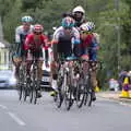 The lead peloton passes the chicken factory, The Tour of Britain Does Eye, Suffolk - 8th September 2017