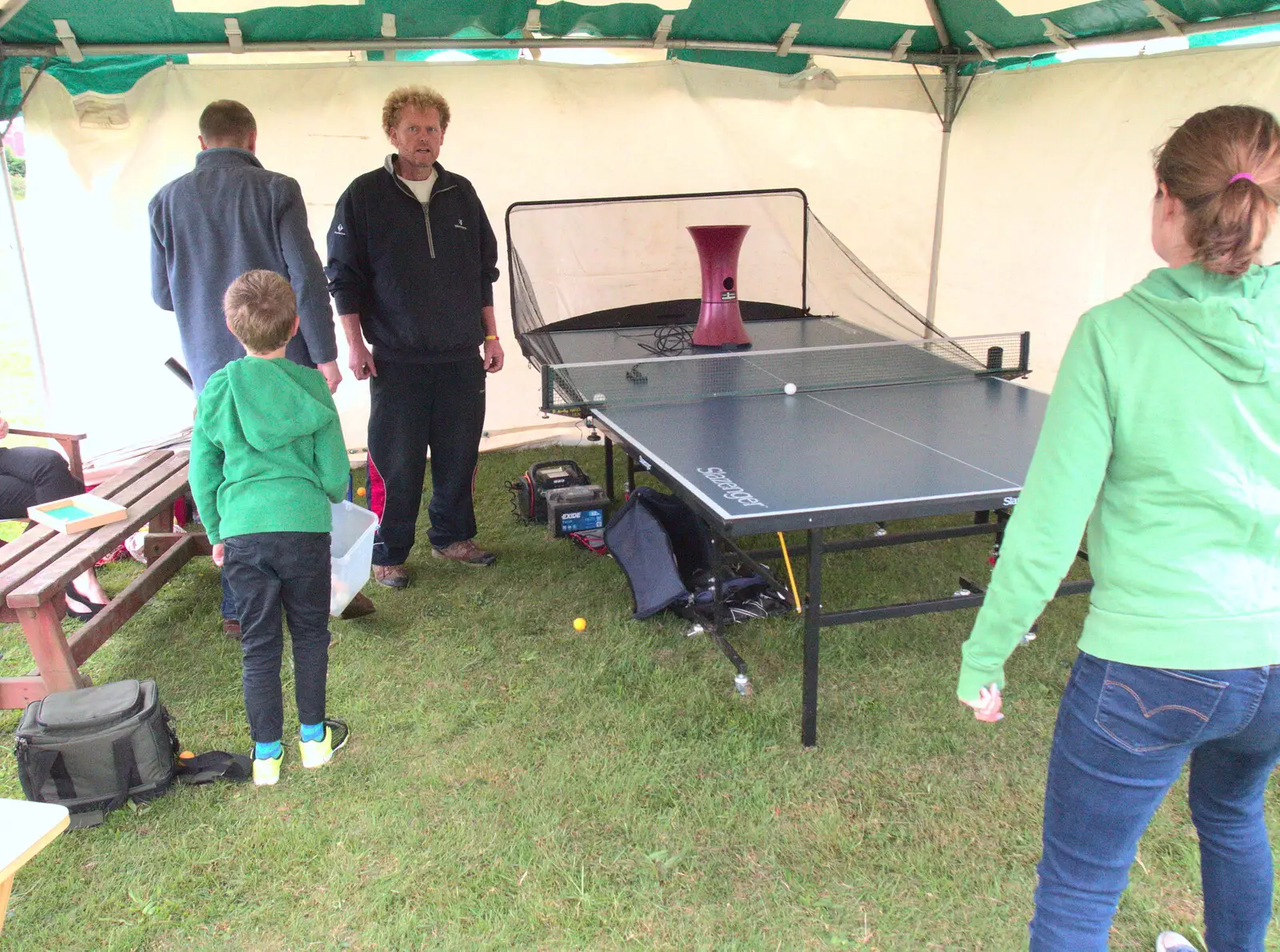 Wavy looks after the table-tennis tent, from A Summer Fete, Palgrave, Suffolk - 10th September 2017