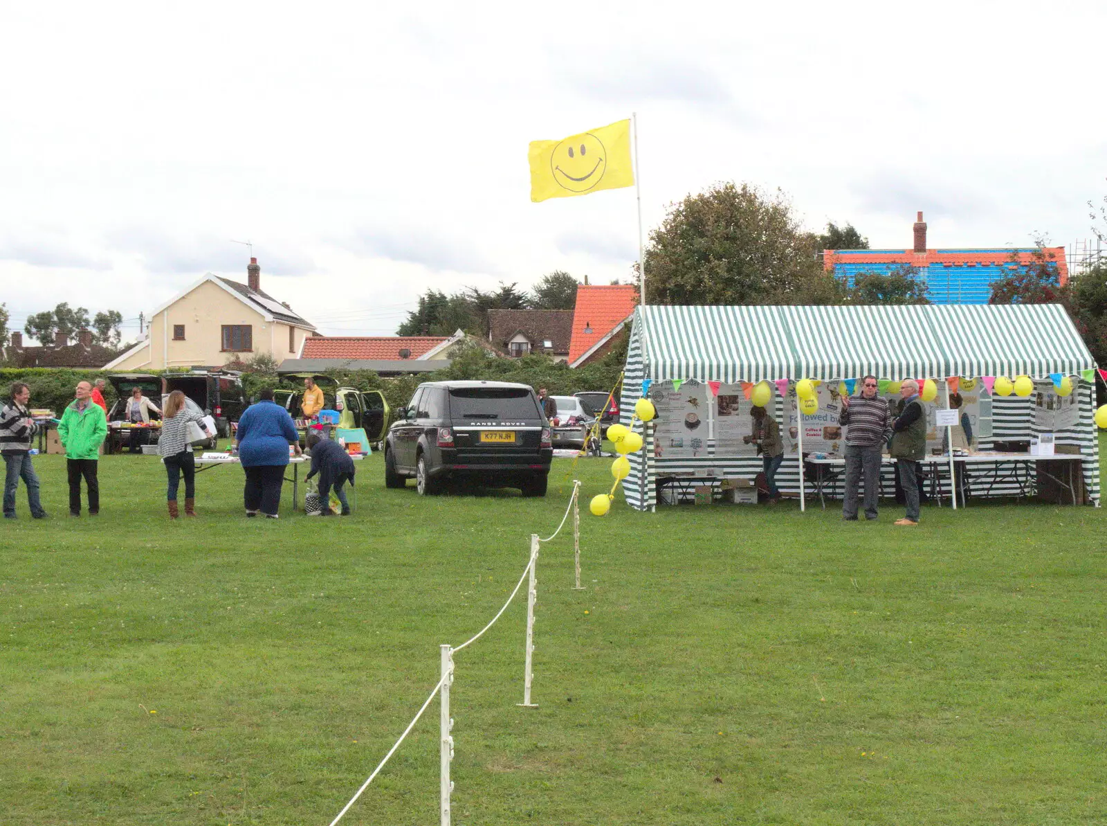 A miley flag over Palgrave, from A Summer Fete, Palgrave, Suffolk - 10th September 2017