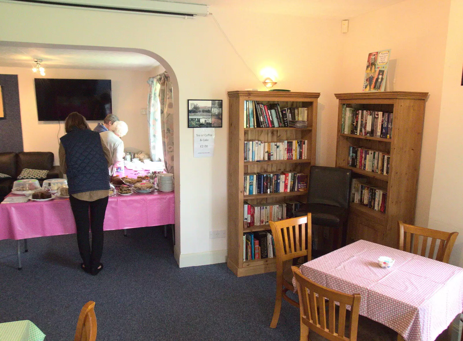 Martina gets cake in the village hall, from A Summer Fete, Palgrave, Suffolk - 10th September 2017