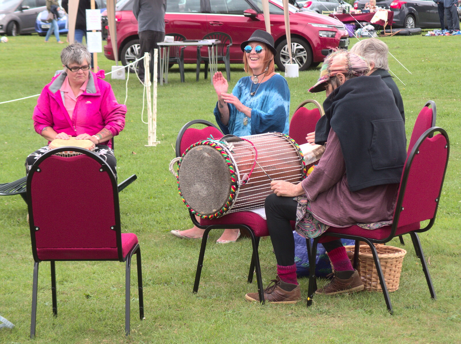 More African-style drumming from A Summer Fete, Palgrave, Suffolk - 10th September 2017