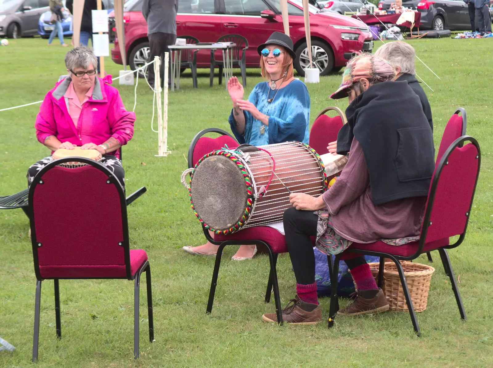 More African-style drumming, from A Summer Fete, Palgrave, Suffolk - 10th September 2017