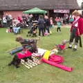 Outside, the Morris dogs stand around, A Summer Fete, Palgrave, Suffolk - 10th September 2017