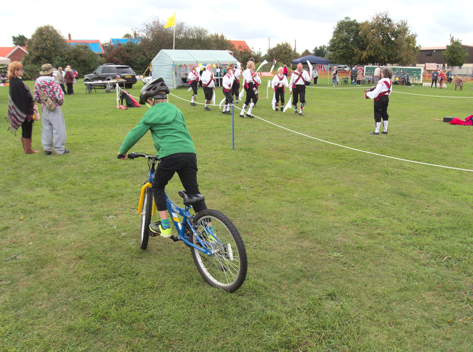 Fred roams around on his bike from A Summer Fete, Palgrave, Suffolk - 10th September 2017