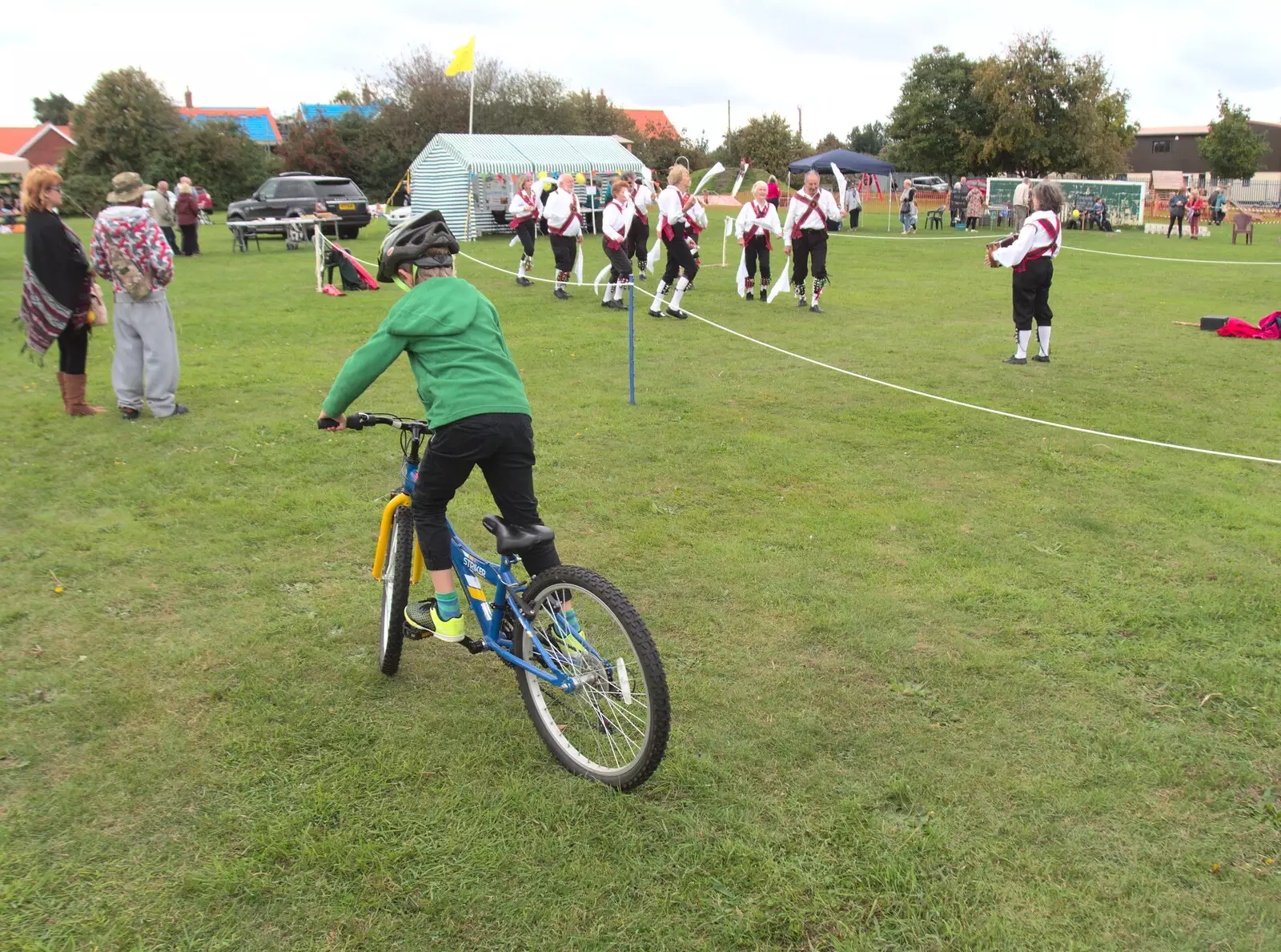 Fred roams around on his bike, from A Summer Fete, Palgrave, Suffolk - 10th September 2017