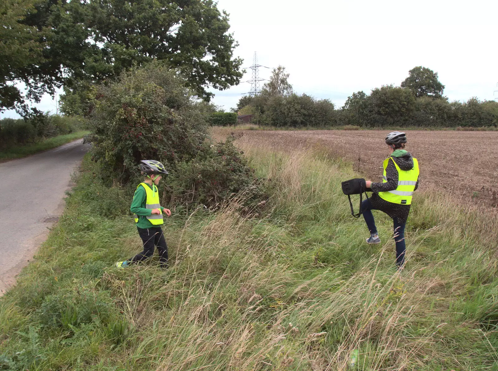 We stop to pick blackberries, from A Summer Fete, Palgrave, Suffolk - 10th September 2017