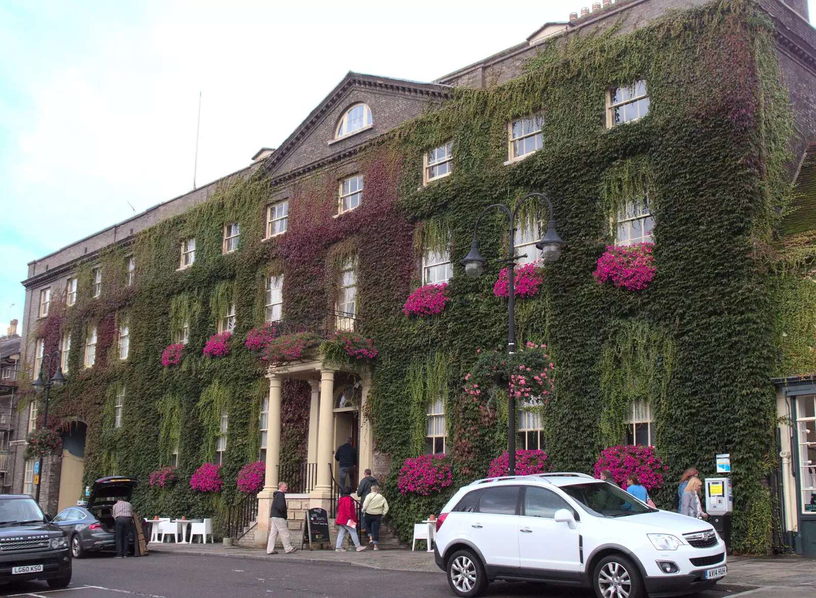 The Angle Hotel is resplendent in green and purple, from Ploughing and Pizza, Thrandeston and Bury St. Edmunds, Suffolk - 17th September 2017