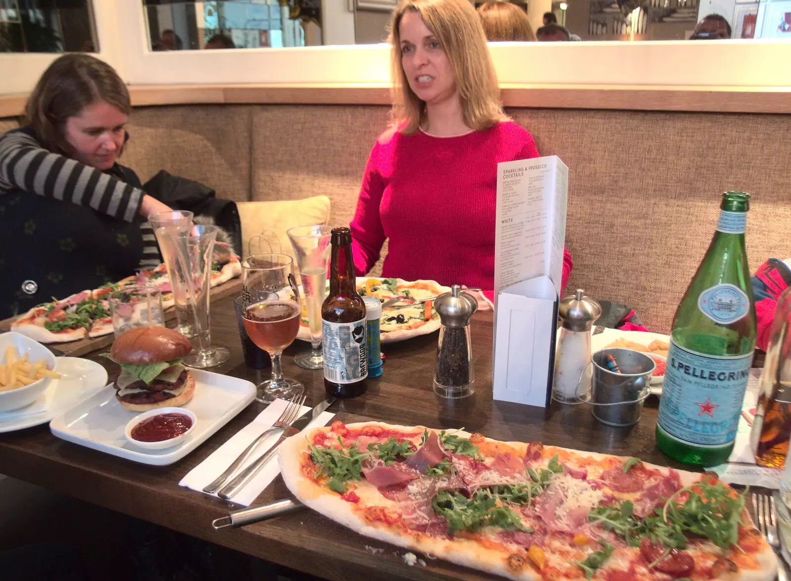 Isobel, Janet, and Nosher's pizza, from Ploughing and Pizza, Thrandeston and Bury St. Edmunds, Suffolk - 17th September 2017