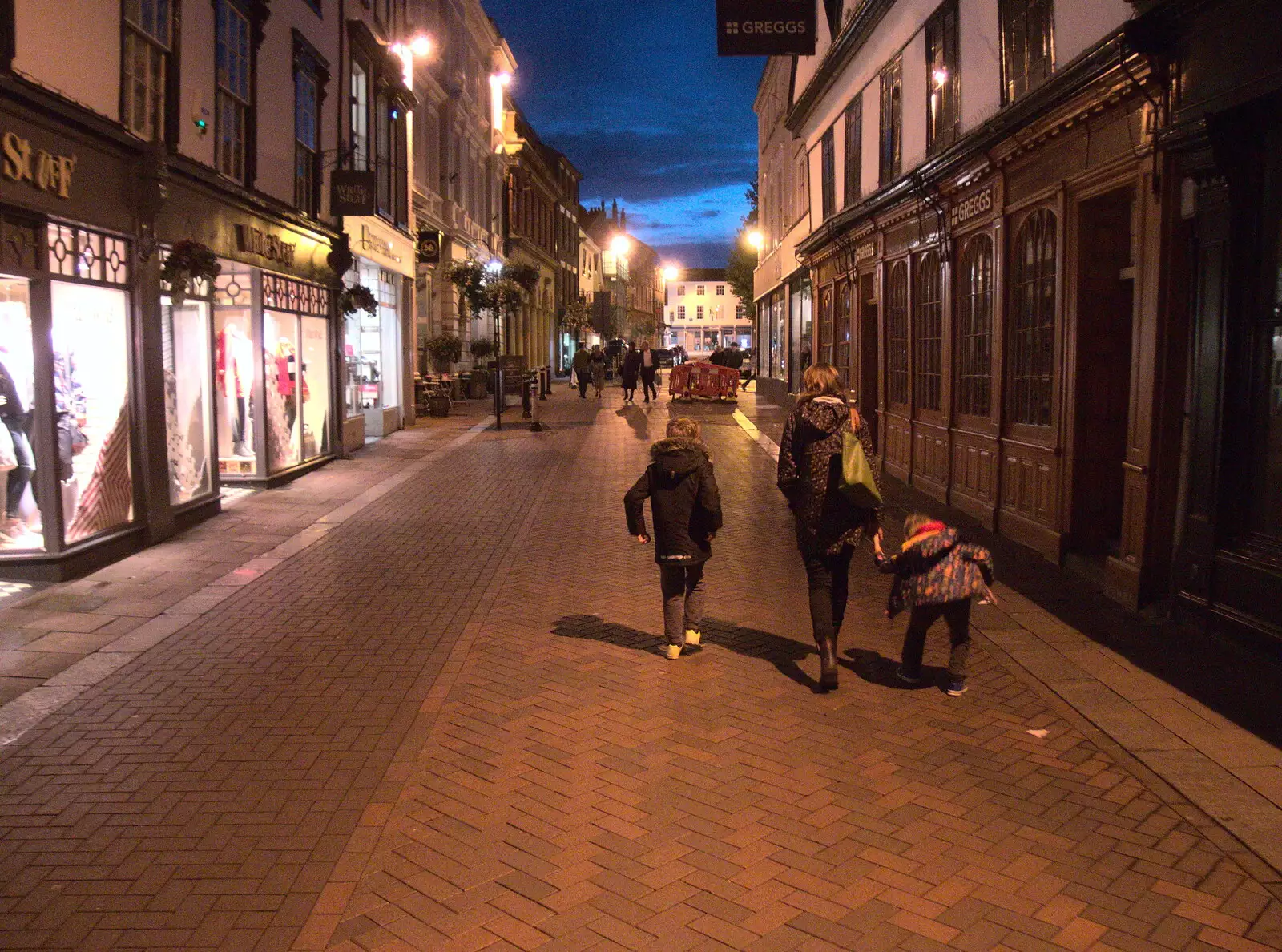 Walking back to the car along Abbeygate Street, from Ploughing and Pizza, Thrandeston and Bury St. Edmunds, Suffolk - 17th September 2017