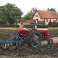 Tractor and plough in Thrandeston, Ploughing and Pizza, Thrandeston and Bury St. Edmunds, Suffolk - 17th September 2017