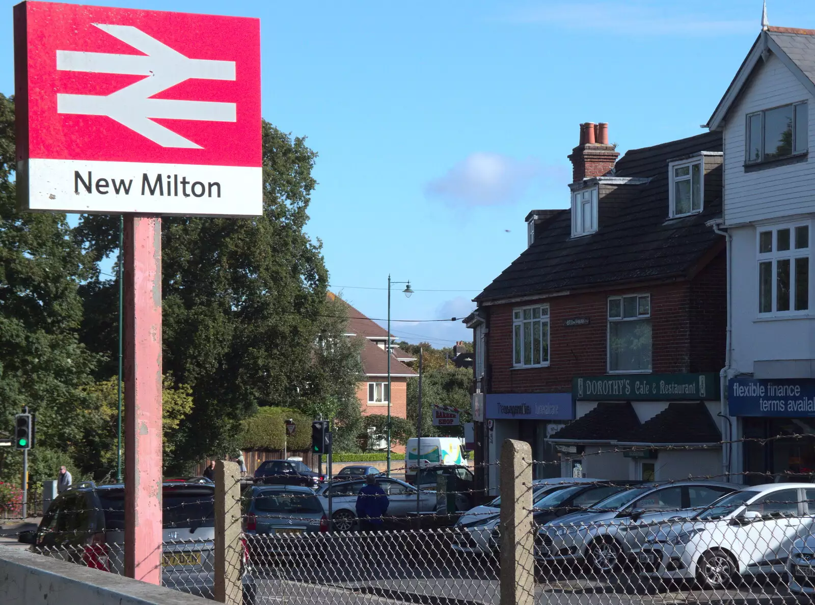 The ancient BR logo on the railway sign, from Grandmother's Wake, Winkton, Christchurch, Dorset - 18th September 2017