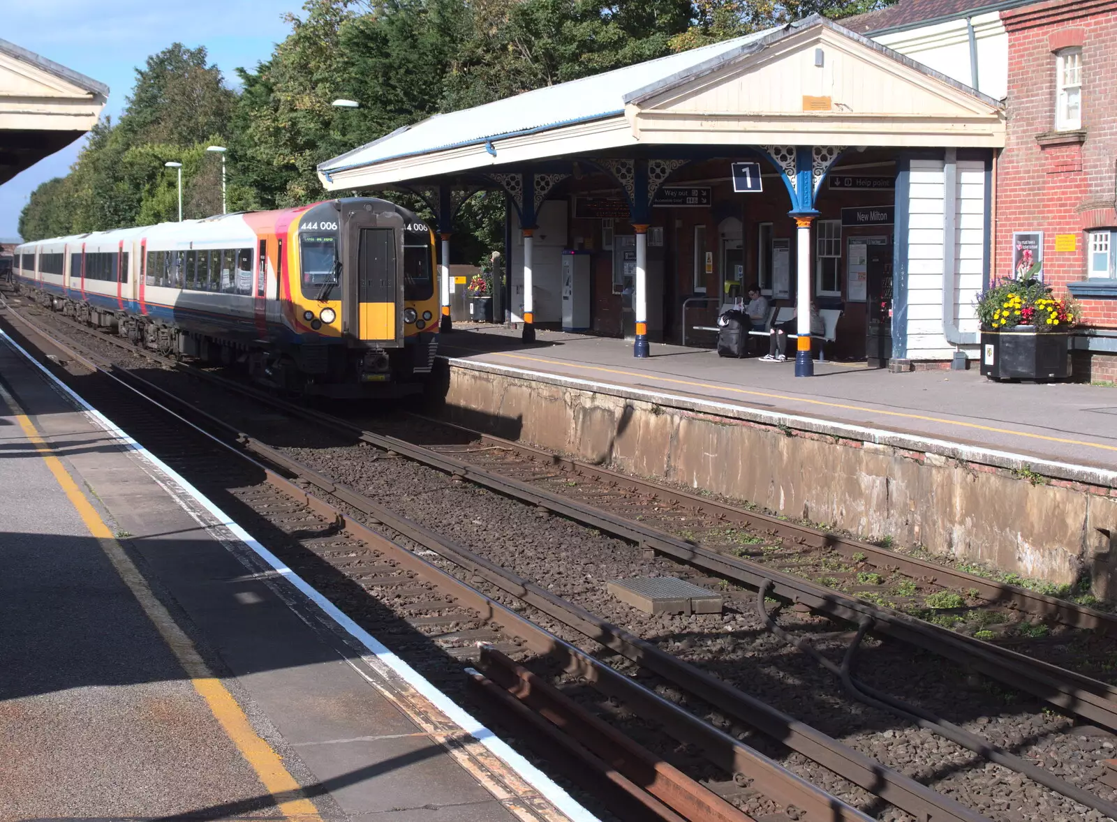 The trains are newer, but the station is the same, from Grandmother's Wake, Winkton, Christchurch, Dorset - 18th September 2017