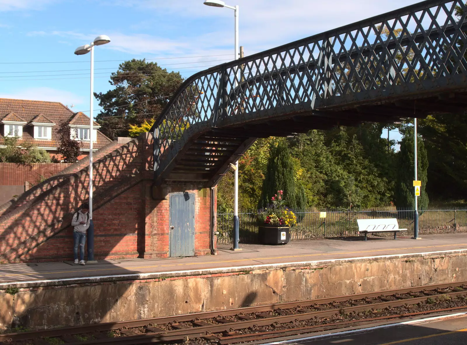 The original Victorian footbridge, from Grandmother's Wake, Winkton, Christchurch, Dorset - 18th September 2017