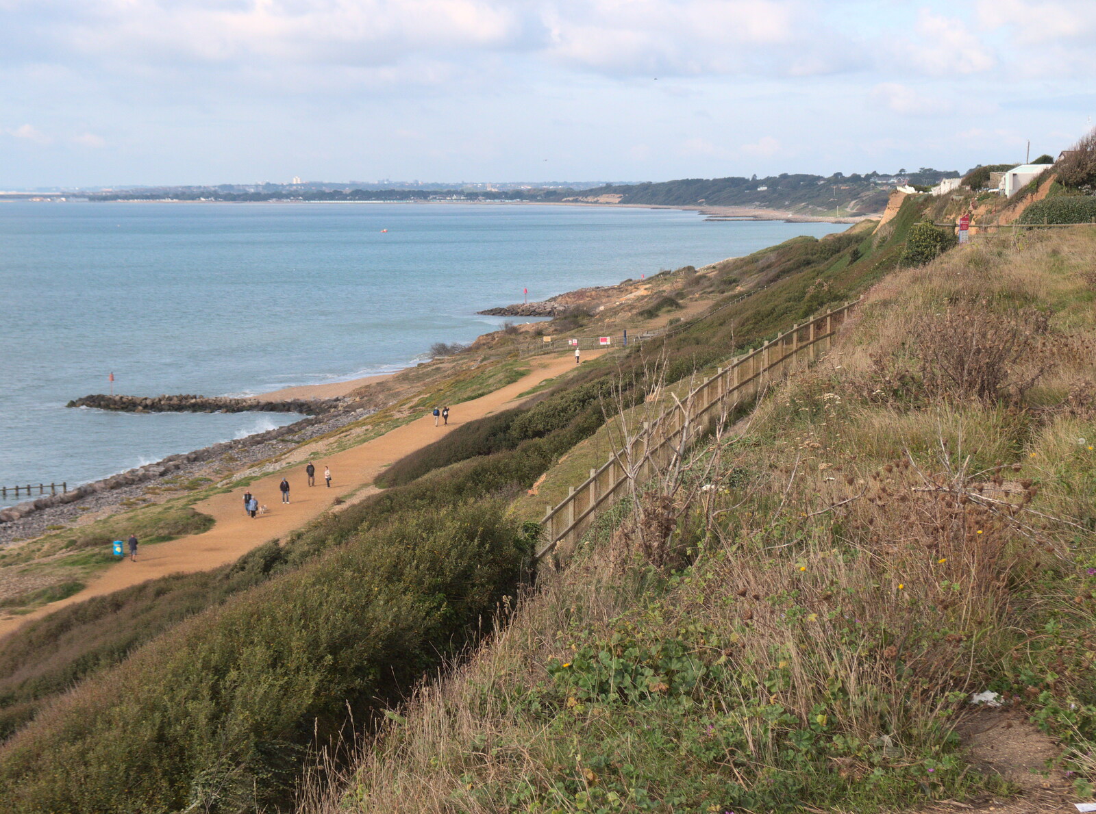 Barton cliff top, looking to Bournemouth from Grandmother's Wake, Winkton, Christchurch, Dorset - 18th September 2017